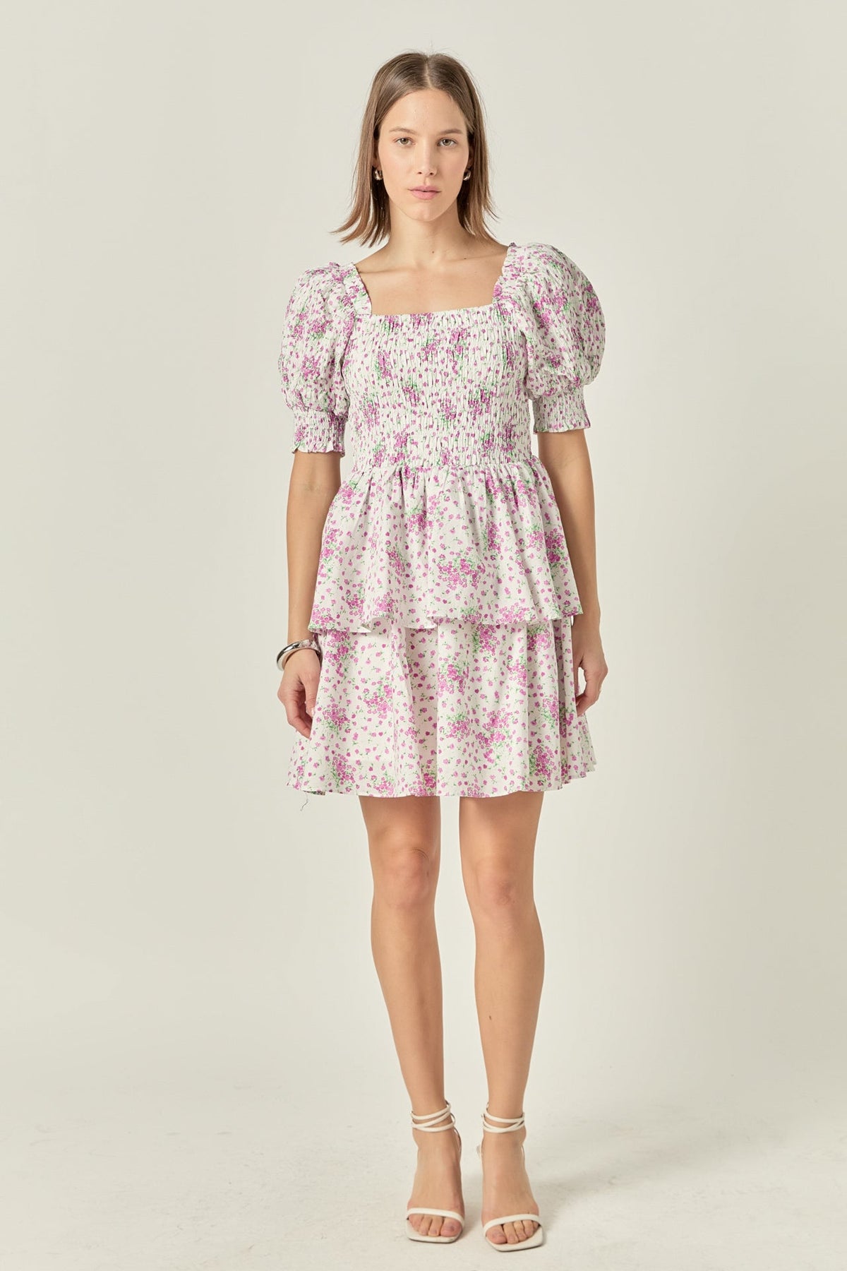 Tiered Smocked Mini Dress