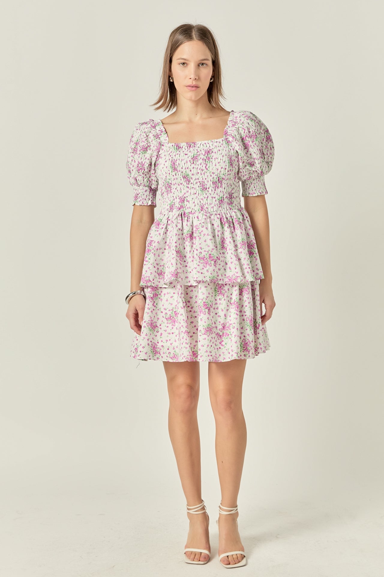 Tiered Smocked Mini Dress