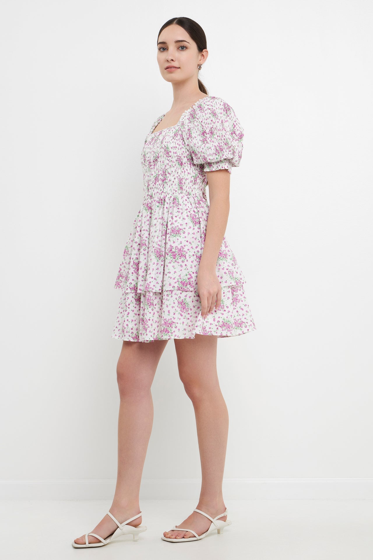 ENGLISH FACTORY - English Factory - Tiered Smocked Mini Dress - DRESSES available at Objectrare