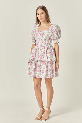 Tiered Smocked Mini Dress