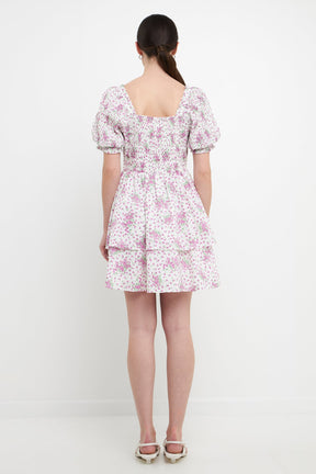 ENGLISH FACTORY - English Factory - Tiered Smocked Mini Dress - DRESSES available at Objectrare