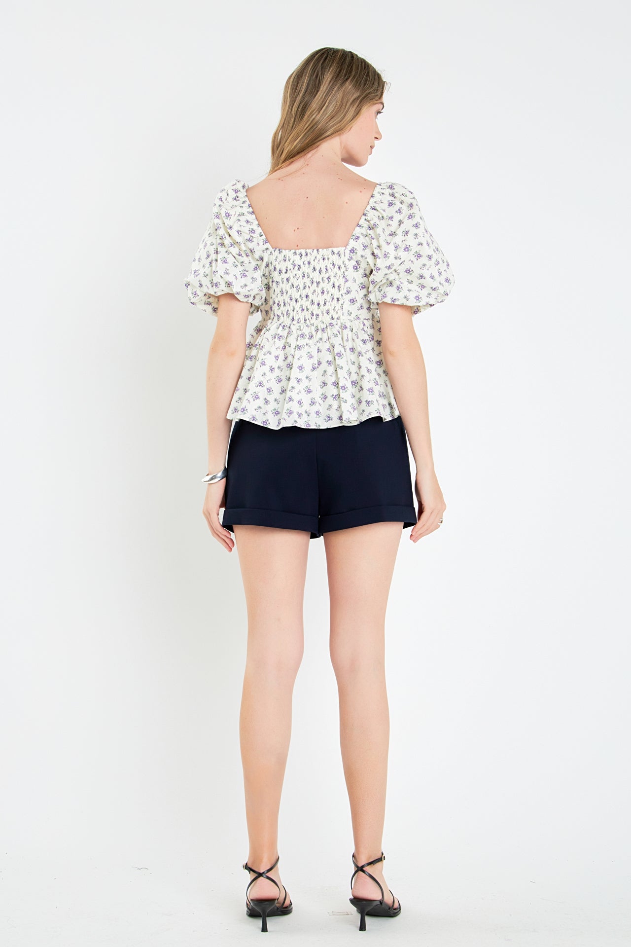 ENGLISH FACTORY - Floral Puff Sleeve Top - TOPS available at Objectrare