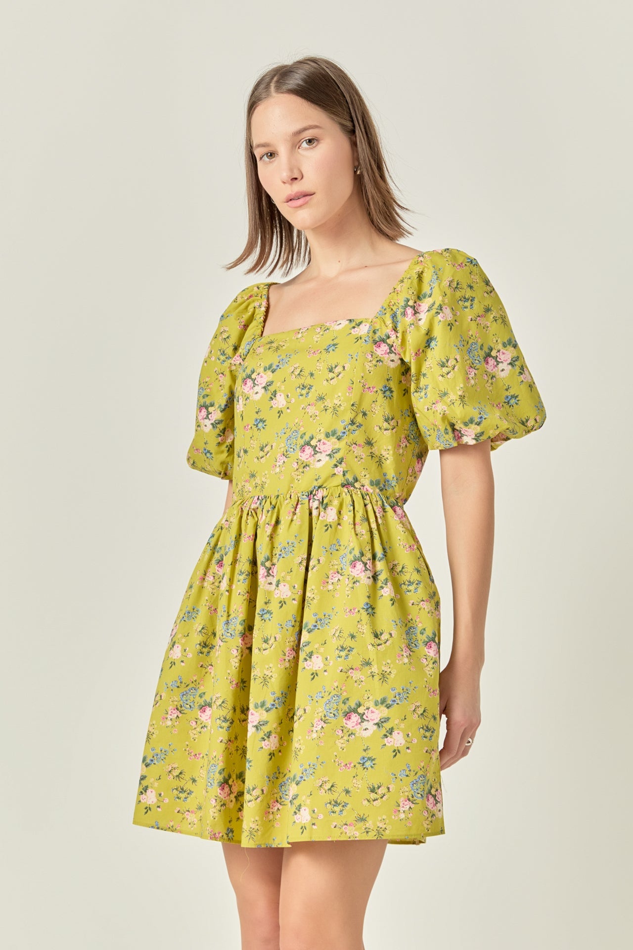 ENGLISH FACTORY - Floral Back Cutout Mini Dress - DRESSES available at Objectrare