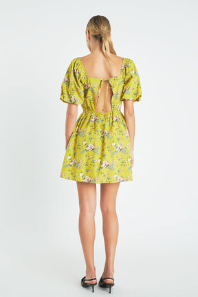 ENGLISH FACTORY - English Factory - Floral Back Cutout Mini Dress - DRESSES available at Objectrare