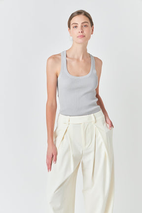 ENDLESS ROSE - Basic Ribbed Tank Top - CAMI TOPS & TANK available at Objectrare