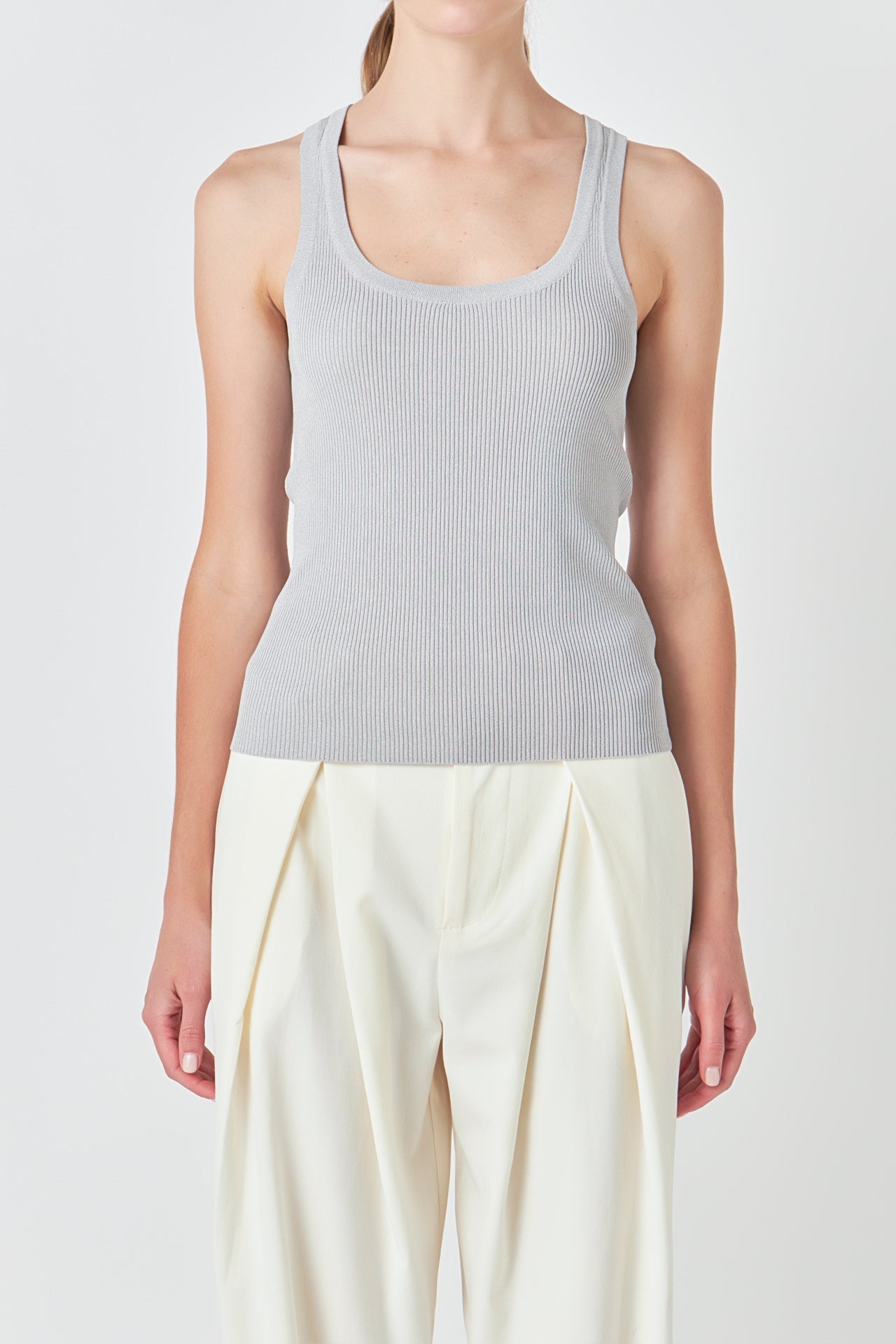 ENDLESS ROSE - Basic Ribbed Tank Top - CAMI TOPS & TANK available at Objectrare