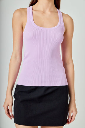 ENDLESS ROSE - Basic Ribbed Tank Top - TOPS available at Objectrare