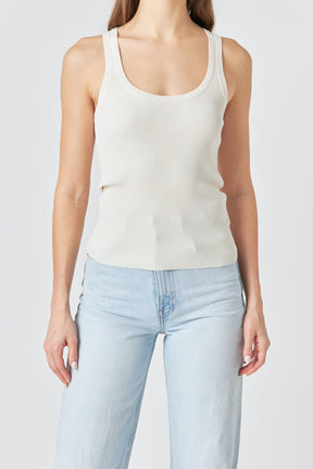 ENDLESS ROSE - Basic Ribbed Tank Top - CAMI TOPS & TANK available at Objectrare