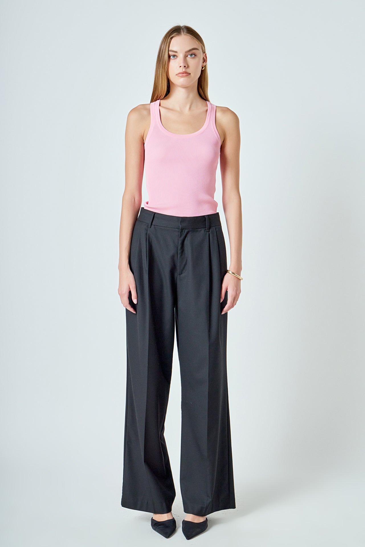 ENDLESS ROSE - Basic Ribbed Tank Top - TOPS available at Objectrare