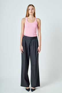 ENDLESS ROSE - Basic Ribbed Tank Top - TOPS available at Objectrare