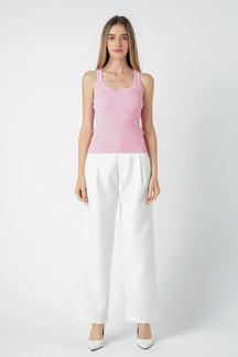 ENDLESS ROSE - Basic Ribbed Tank Top - TOPS available at Objectrare