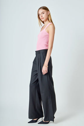 ENDLESS ROSE - Basic Ribbed Tank Top - CAMI TOPS & TANK available at Objectrare
