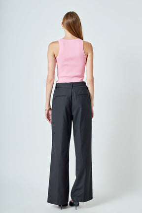 ENDLESS ROSE - Basic Ribbed Tank Top - TOPS available at Objectrare