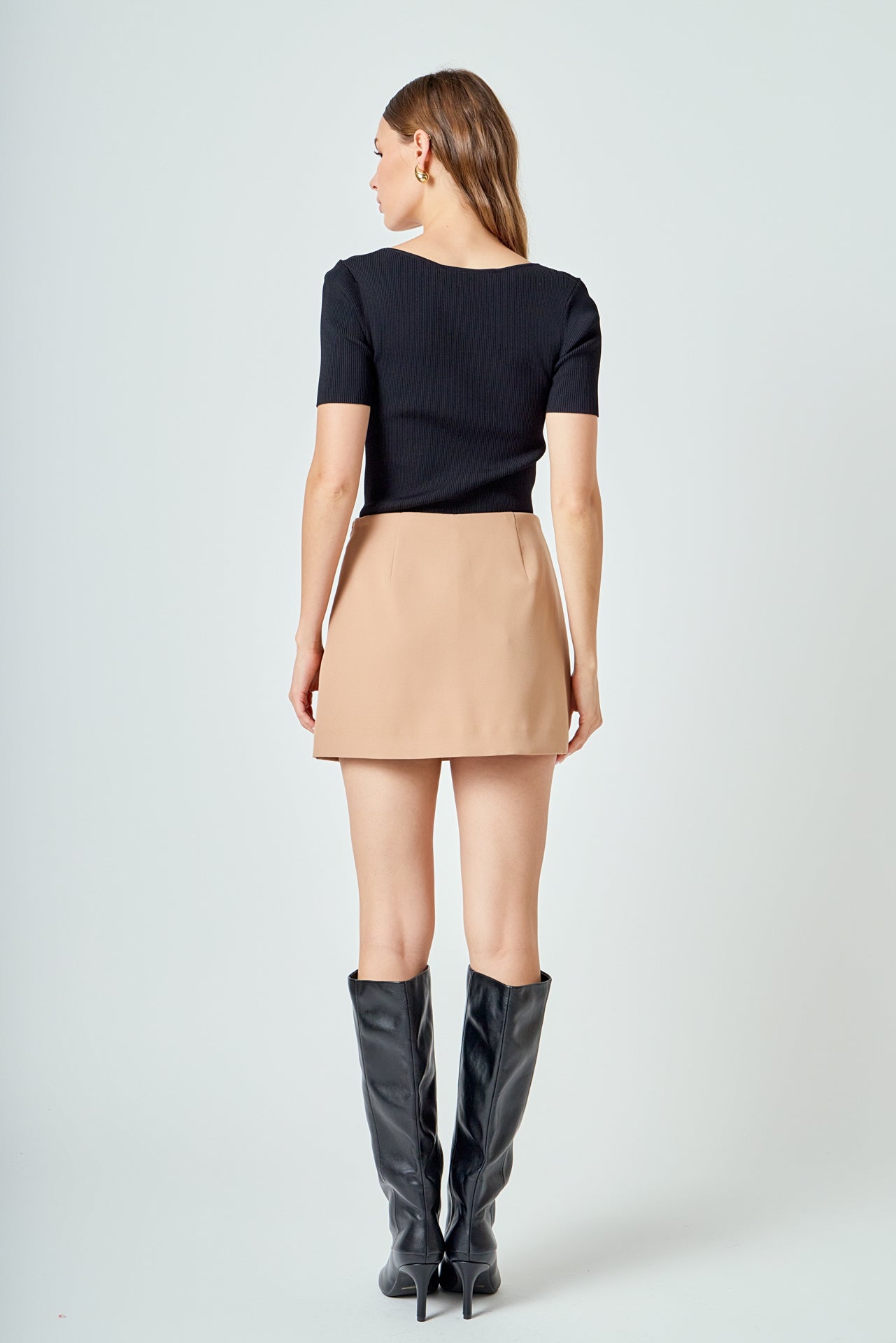 ENDLESS ROSE - Ribbed Short Sleeve Top - TOPS available at Objectrare