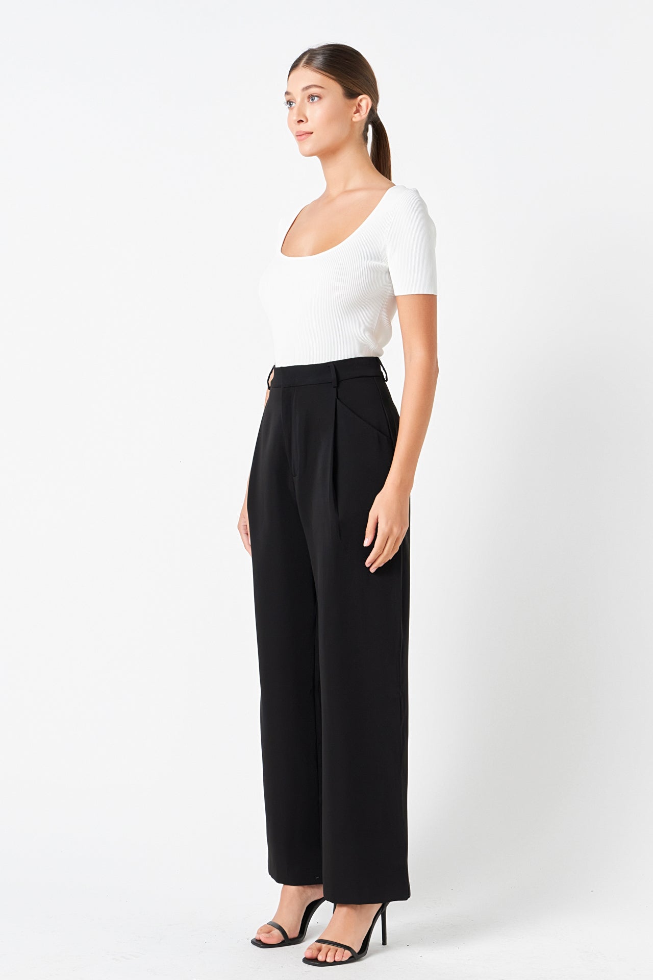 ENDLESS ROSE - Ribbed Short Sleeve Top - TOPS available at Objectrare