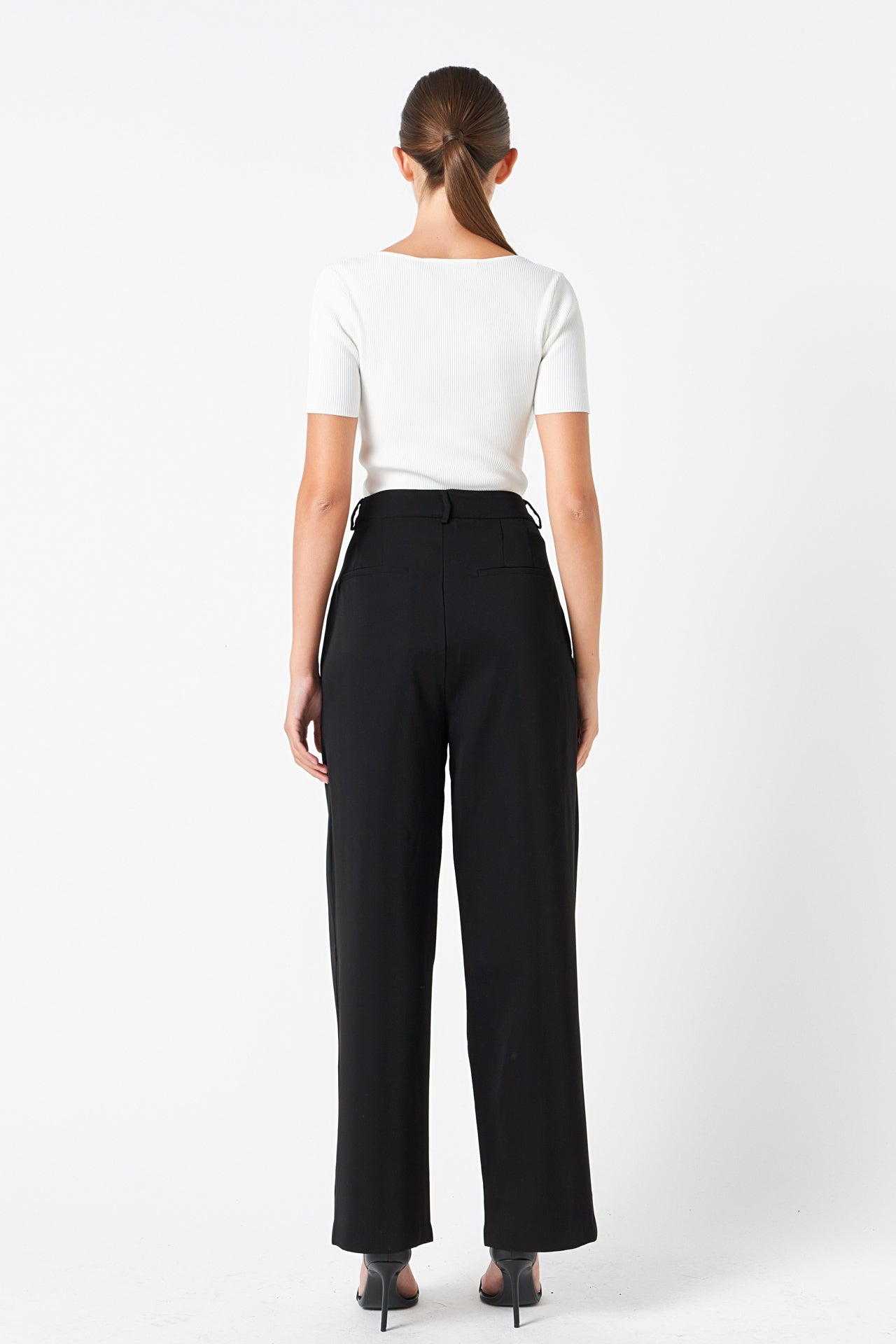 ENDLESS ROSE - Ribbed Short Sleeve Top - TOPS available at Objectrare