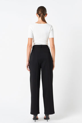 ENDLESS ROSE - Ribbed Short Sleeve Top - TOPS available at Objectrare