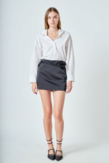 ENDLESS ROSE - Premium Corsage Mini Tie Skort - SKORTS available at Objectrare