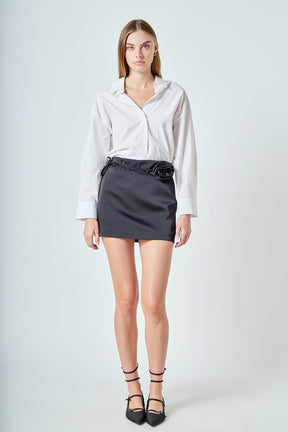 ENDLESS ROSE - Premium Corsage Mini Tie Skort - SKORTS available at Objectrare