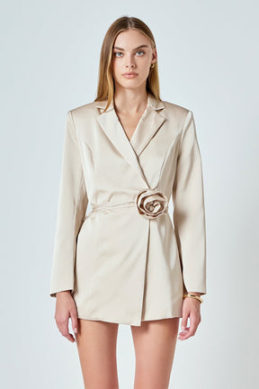 ENDLESS ROSE - Premium Corsage Tie Romper - ROMPERS available at Objectrare