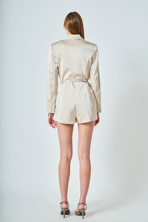 ENDLESS ROSE - Premium Corsage Tie Romper - ROMPERS available at Objectrare
