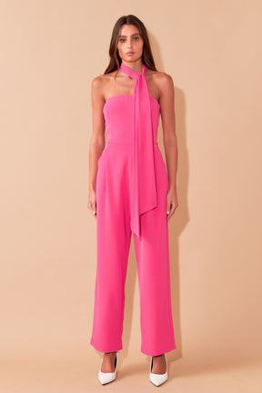 ENDLESS ROSE - Front Tie Strapless Jumpsuit - JUMPSUITS available at Objectrare