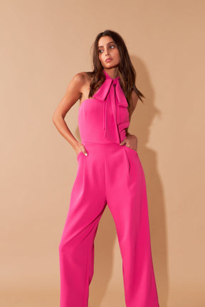 ENDLESS ROSE - Front Tie Strapless Jumpsuit - JUMPSUITS available at Objectrare