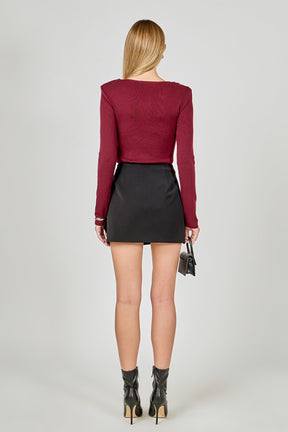 ENDLESS ROSE - Bow Mini Skort - SKORTS available at Objectrare