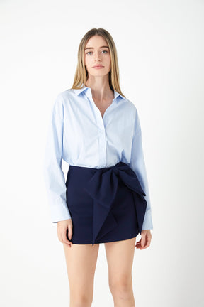 ENDLESS ROSE - Bow Mini Skort - SKORTS available at Objectrare