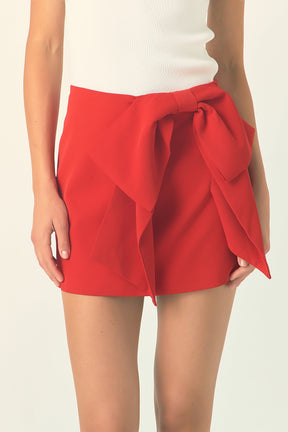 ENDLESS ROSE - Bow Mini Skort - SKORTS available at Objectrare
