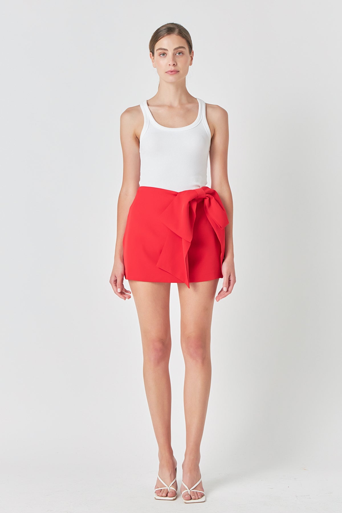 ENDLESS ROSE - Bow Mini Skort - SKORTS available at Objectrare
