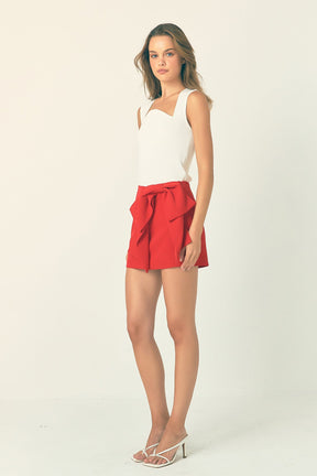 ENDLESS ROSE - Bow Mini Skort - SKORTS available at Objectrare