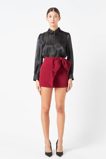 ENDLESS ROSE - Bow Mini Skort - SKORTS available at Objectrare