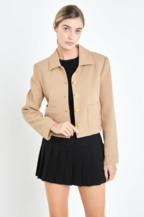 ENGLISH FACTORY - English Factory - Relaxed Collared Jacket - JACKETS available at Objectrare