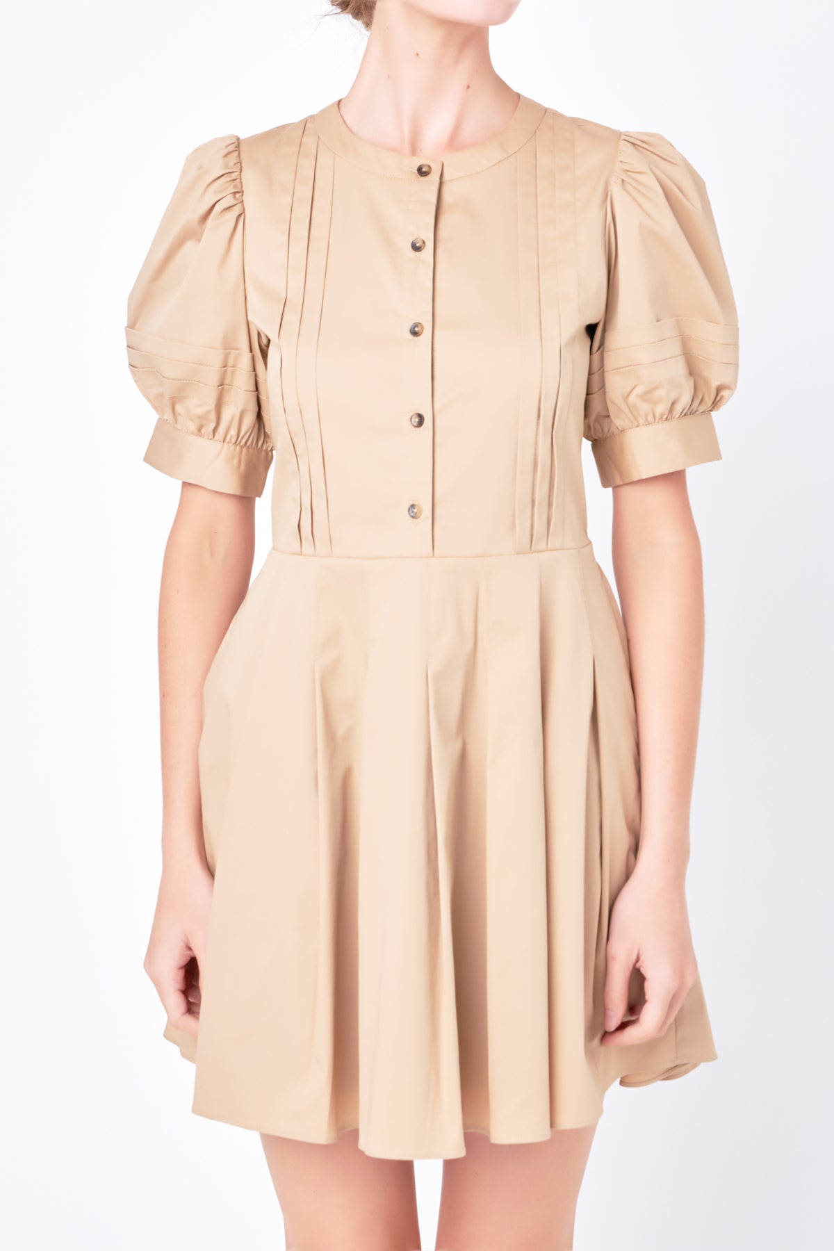 ENGLISH FACTORY - Pintuck Pleated Dress - DRESSES available at Objectrare