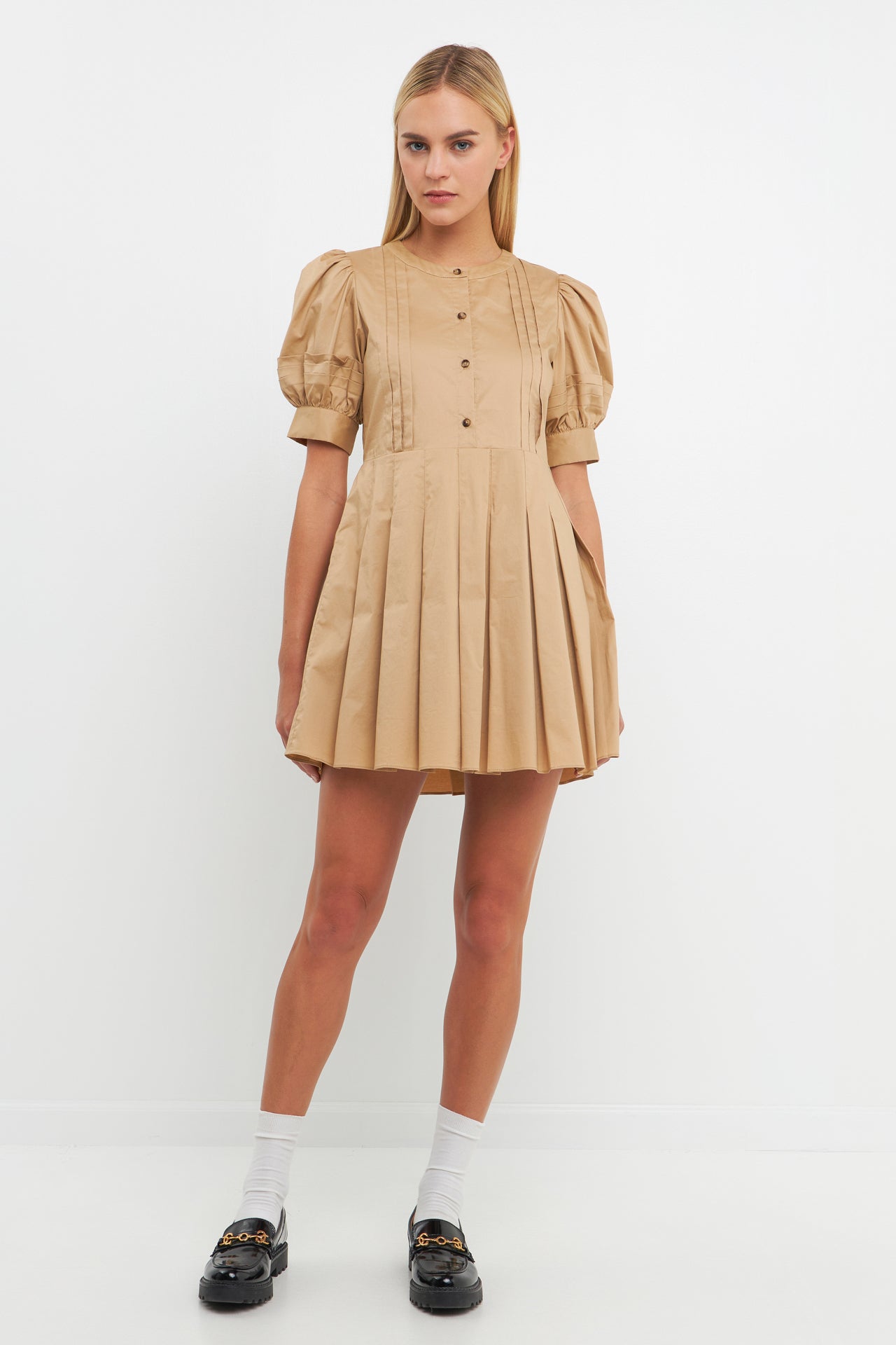 ENGLISH FACTORY - Pintuck Pleated Dress - DRESSES available at Objectrare