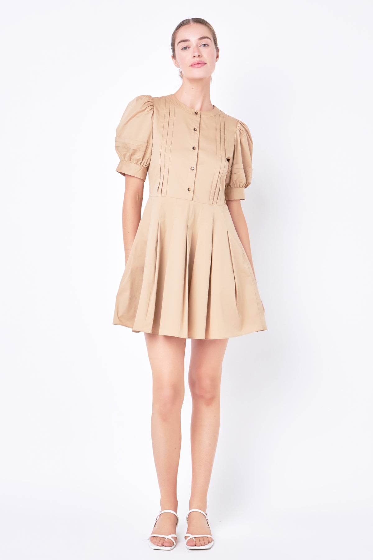 ENGLISH FACTORY - Pintuck Pleated Dress - DRESSES available at Objectrare