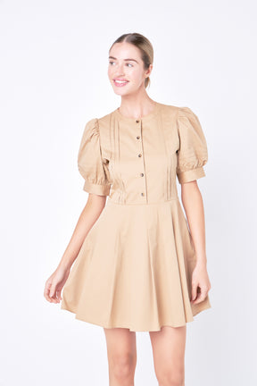 ENGLISH FACTORY - Pintuck Pleated Dress - DRESSES available at Objectrare