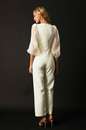 ENDLESS ROSE - Endless Rose - Organza Sleeve Jumpsuit - JUMPSUITS available at Objectrare