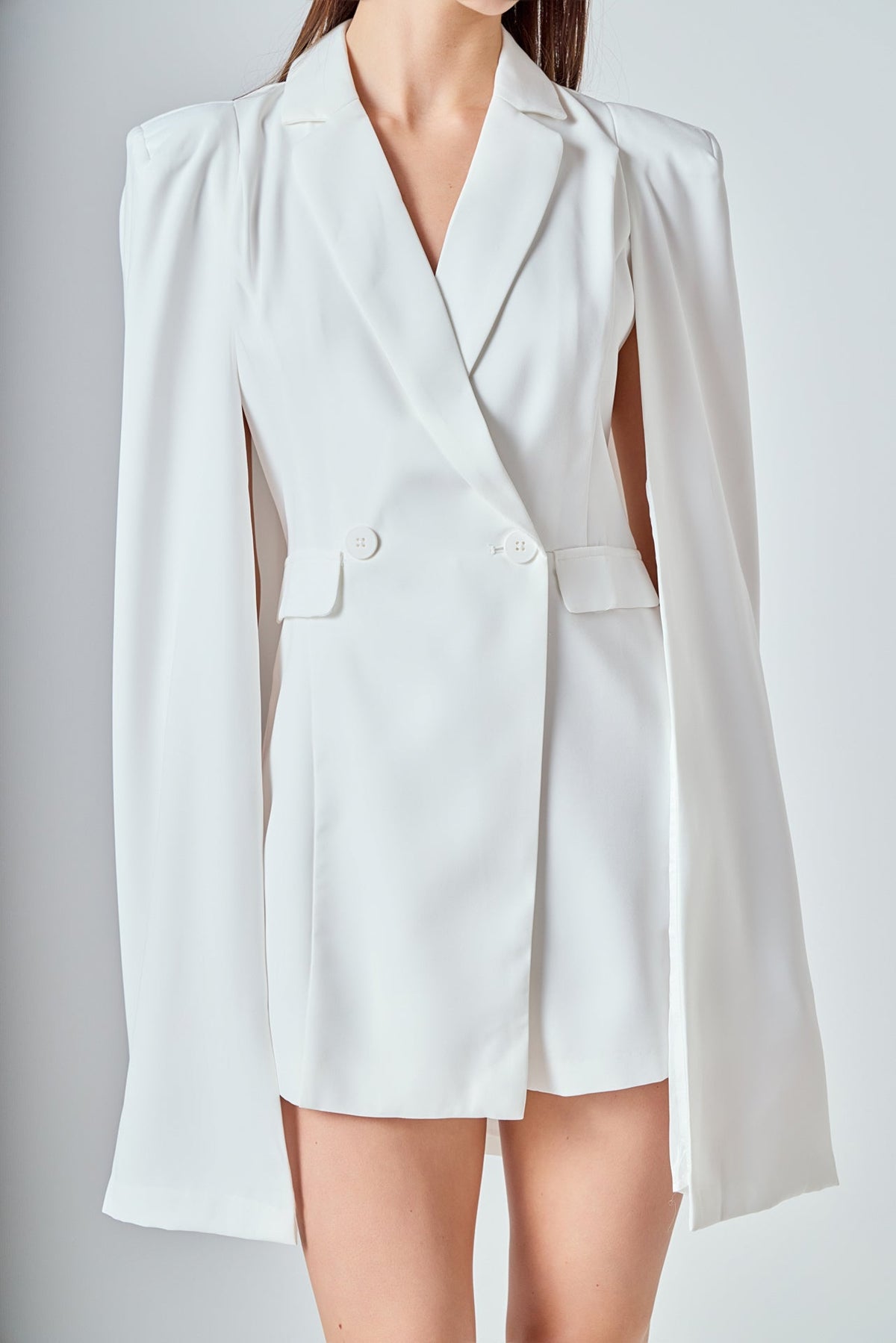 Caped Blazer Romper