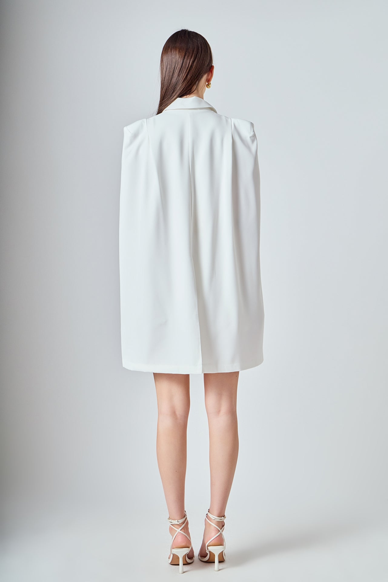 ENDLESS ROSE - Caped Blazer Romper - ROMPERS available at Objectrare