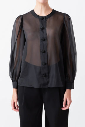 ENDLESS ROSE - Organza Jewel Top - TOPS available at Objectrare