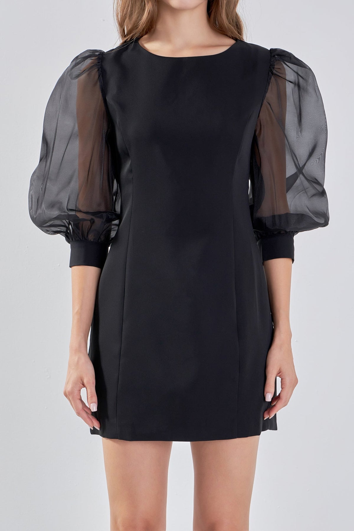 ENDLESS ROSE - Organza Blouson Mini Dress - DRESSES available at Objectrare