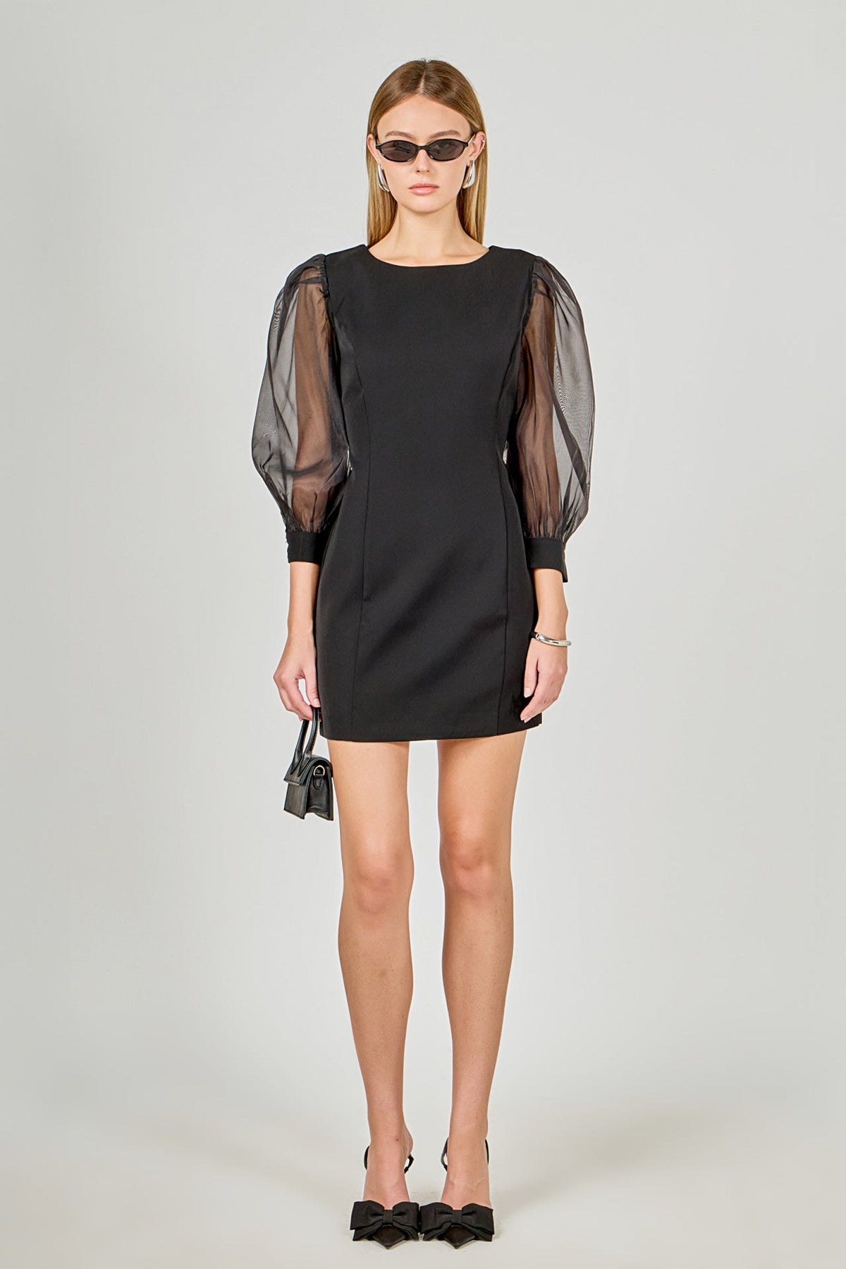 ENDLESS ROSE - Organza Blouson Mini Dress - DRESSES available at Objectrare