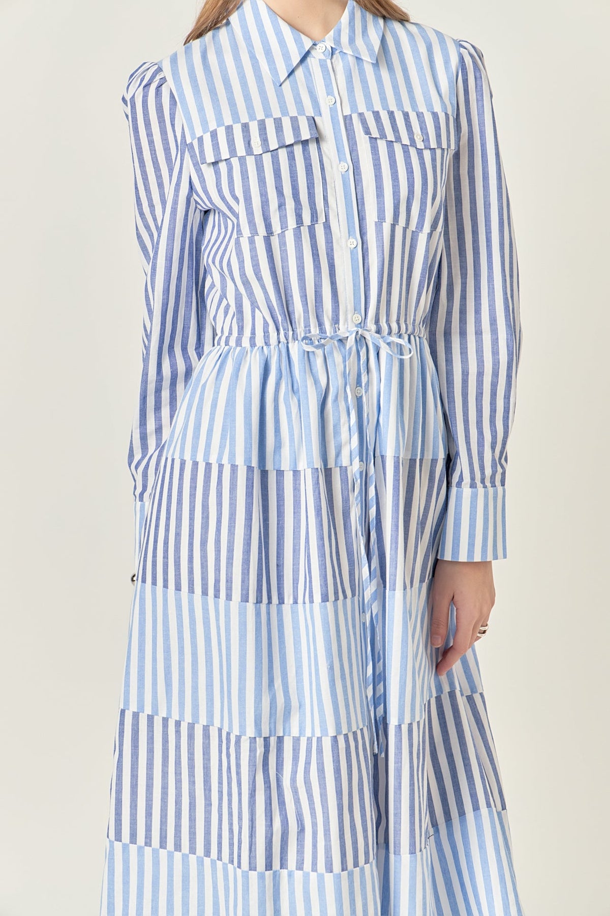 ENGLISH FACTORY - Stripe Block Maxi Dress - DRESSES available at Objectrare