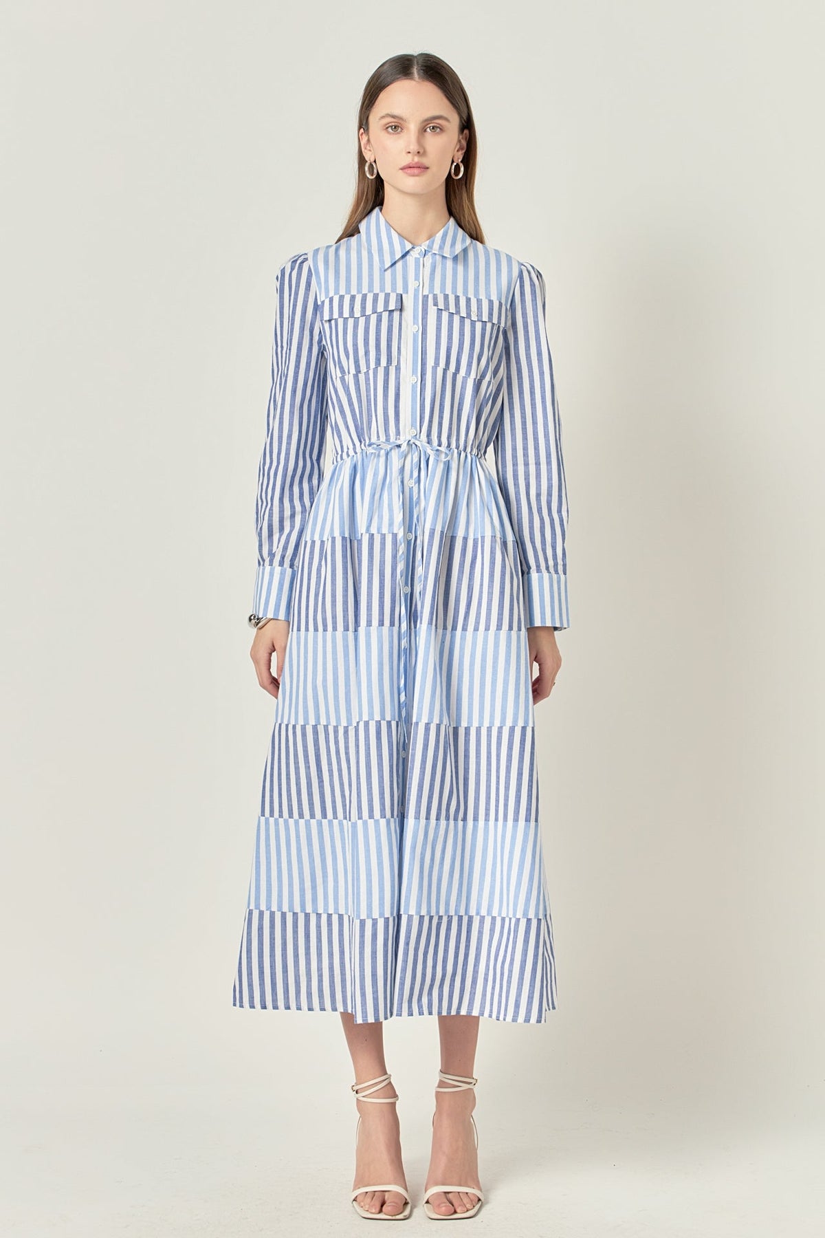 ENGLISH FACTORY - Stripe Block Maxi Dress - DRESSES available at Objectrare