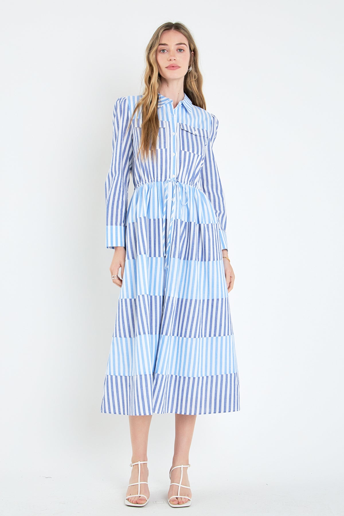 ENGLISH FACTORY - Stripe Block Maxi Dress - DRESSES available at Objectrare