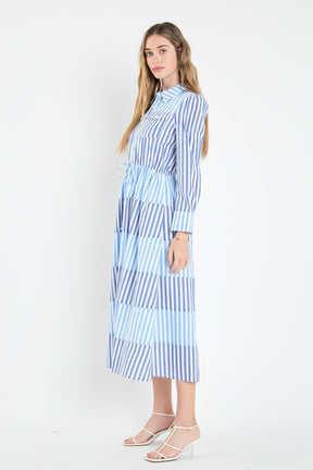 ENGLISH FACTORY - English Factory - Stripe Block Maxi Dress - DRESSES available at Objectrare