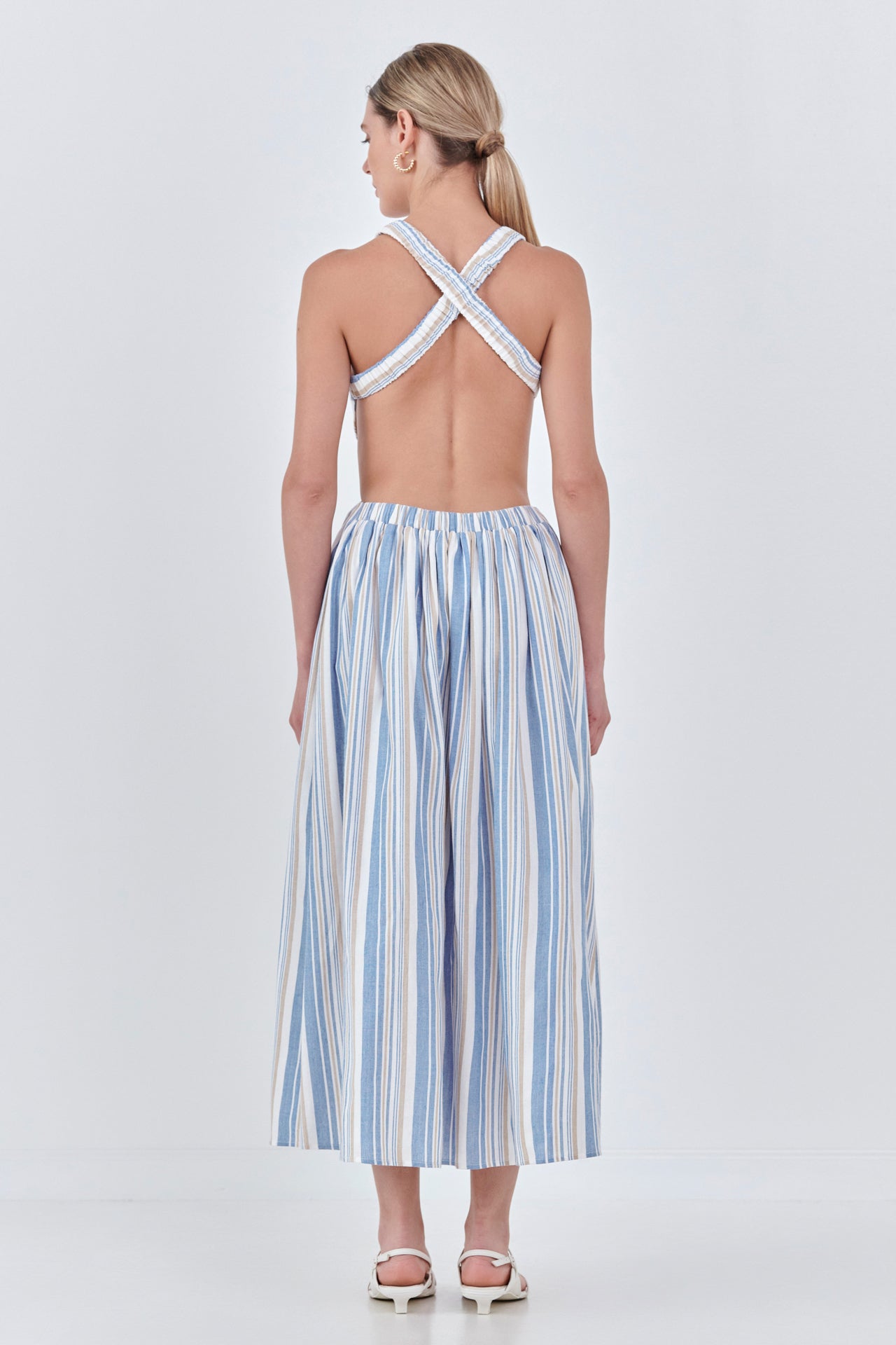 ENGLISH FACTORY - English Factory - Striped Cut out Maxi Dress- Sold Out - DRESSES available at Objectrare