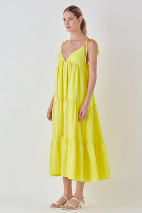 ENDLESS ROSE - Spaghetti Tie Maxi Dress - DRESSES available at Objectrare